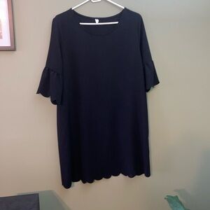 Pinkblush Black Flutter Sleeve Mini Dress Casual